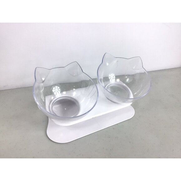 Raised Cat Shaped Double Dish - Picture 4 of 5